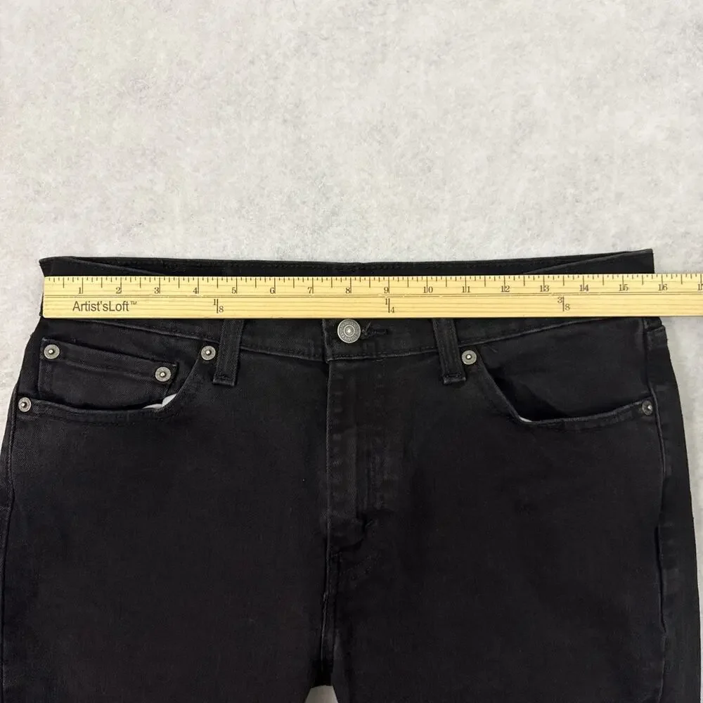 Levis 511 Slim Fit Jeans Mens 33x34 Black Stretch Premium Denim Pants